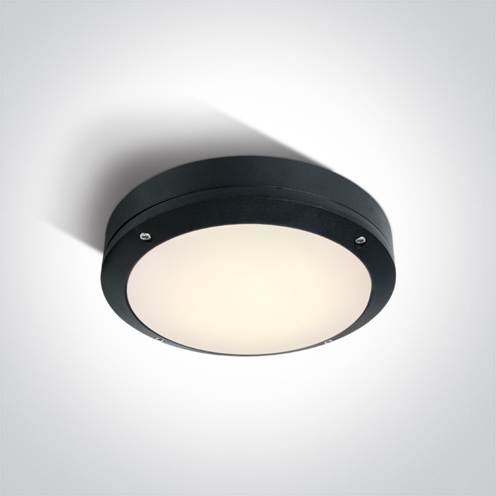One Light kinkiet okrągły 22cm LED dom ogród Akteo 67442/B/W IP54