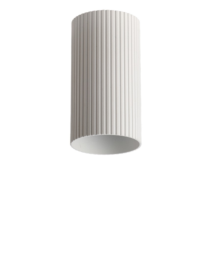 Azzardo LUCAS RIBBED TUBE 10 WH Biały Klosz Ryflowany Tuba do Skompletowania Lampy AZ6127