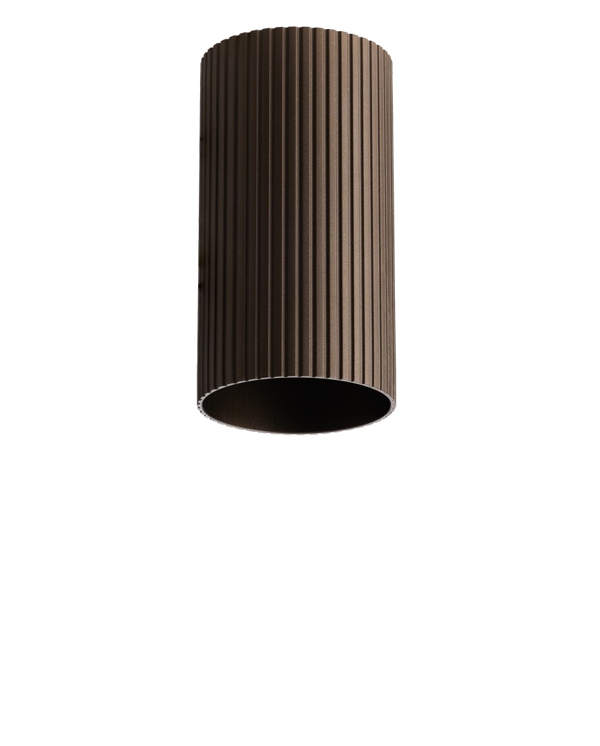 Azzardo LUCAS RIBBED TUBE 10 COFFEE Kawowy Klosz Ryflowany Tuba do Skompletowania Lampy AZ6129