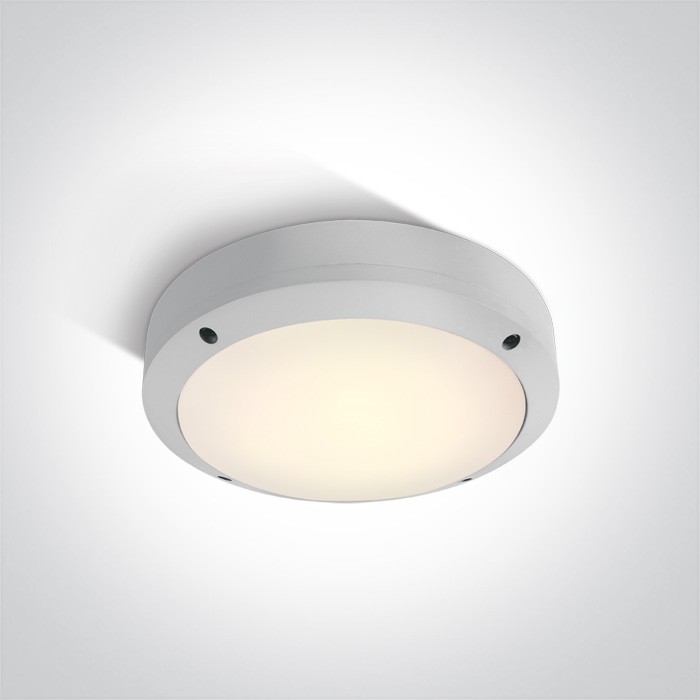 One Light kinkiet okrągły 22cm LED dom ogród Akteo 67442/W/W IP54