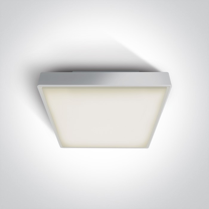 One Light plafon kwadratowy 30 cm na zewnątrz Warkiza 67282EA/W IP65