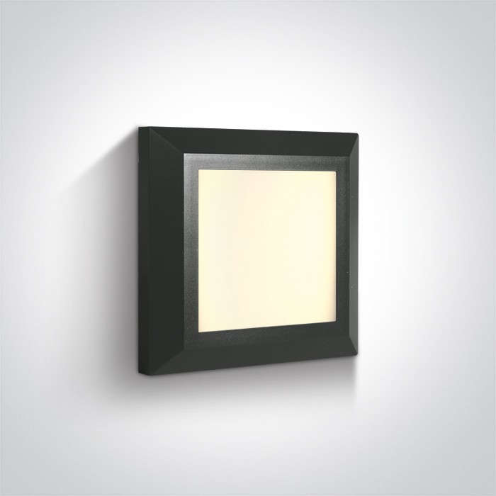 One Light kinkiet kwadratowy slim LED dom ogród wnętrze Stymfalia 67394A/AN/W IP65