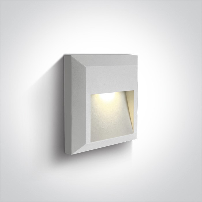 One Light kinkiet LED dom ogród elewacja Kesario 67388B/W/W IP65