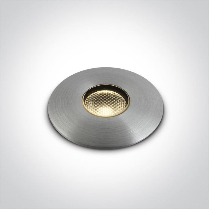 One Light wpust LED aluminiowy zewnętrzny do ogrodu elewacja ścieżka Graikos 69042/AL/W IP67