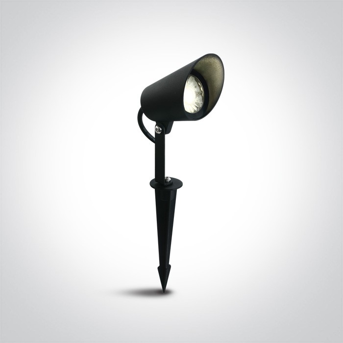 One Light reflektor lampa LED do ogrodu z kolcem czarna Moira 67458/B/W IP65