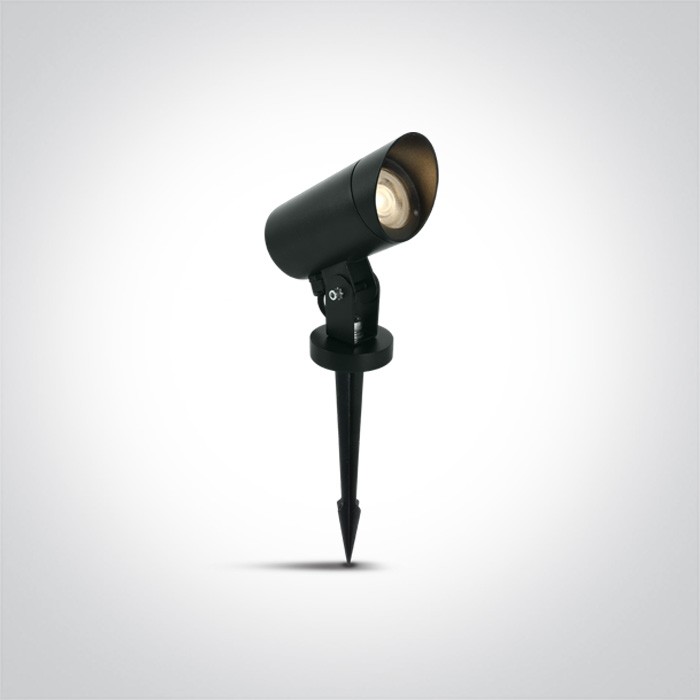 One Light czarna lampa ogrodowa z kolcem Doumena 67464G/B IP65