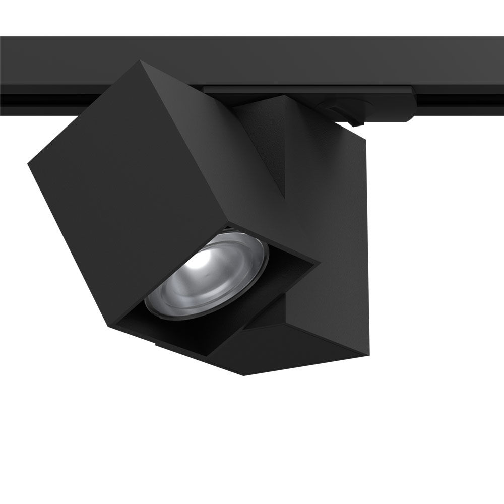 Brosline Spot Cube track 1 - Czarny - Szynoprzewód 1F 230V 6260