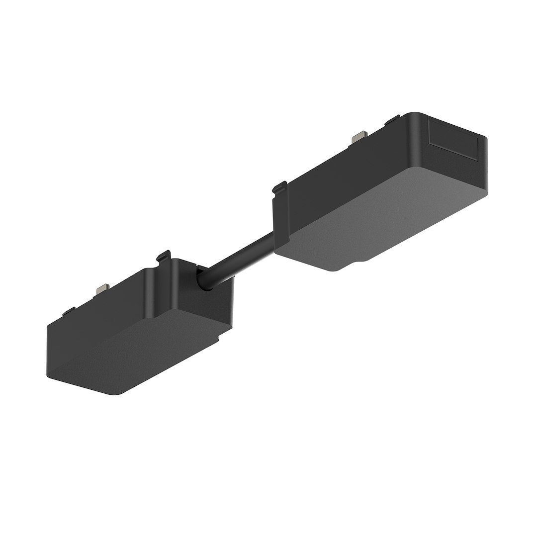 Milagro Slim Magnetic Track Czarny Łącznik podwójny z kablem krótkim ML2223