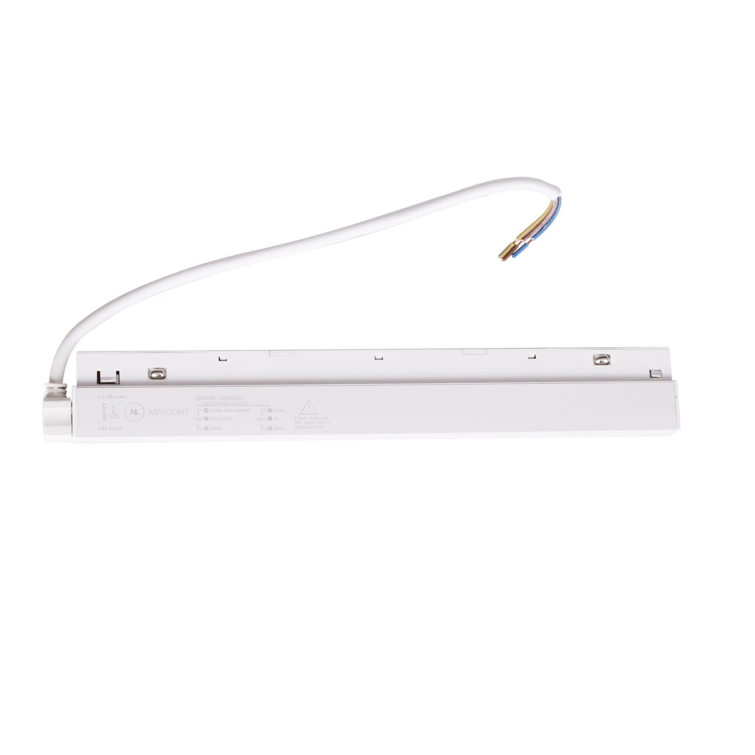 Maxlight Zasilacz Wewnętrzny 200W Do Szyn Magnetycznych, Kolor Biały MA0022