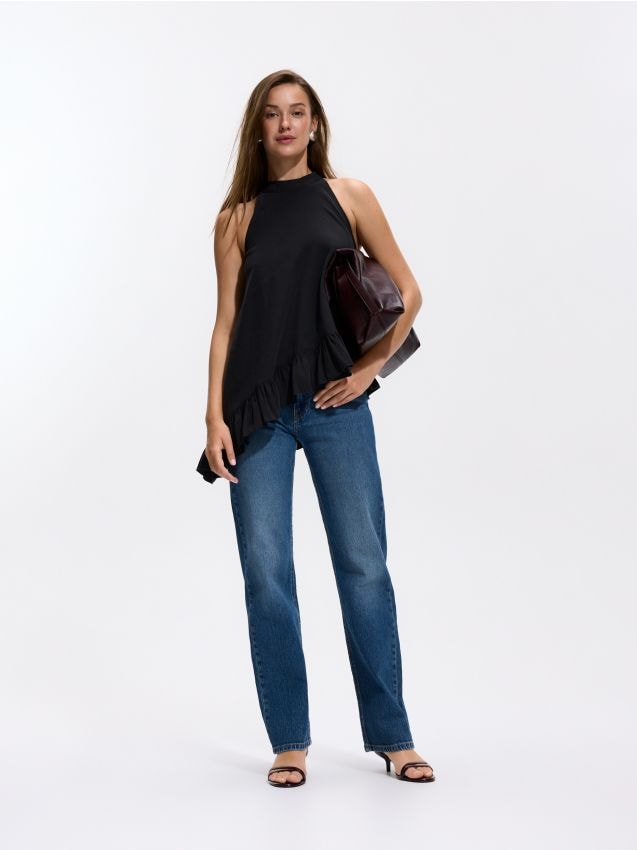 Reserved - Jeansy straight fit - niebieski