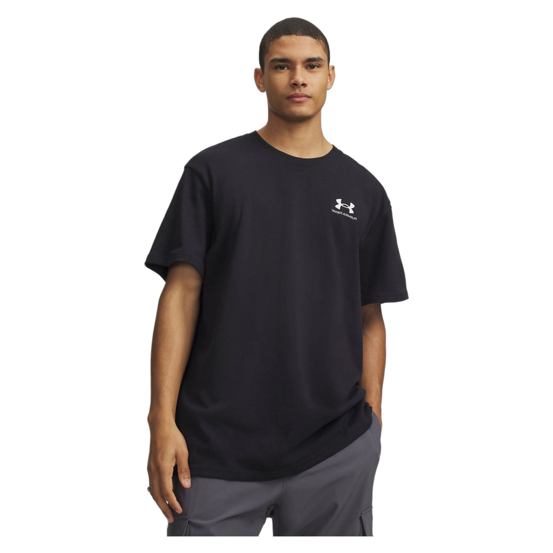 UA M Logo Emb Heavyweight SS Black - XL