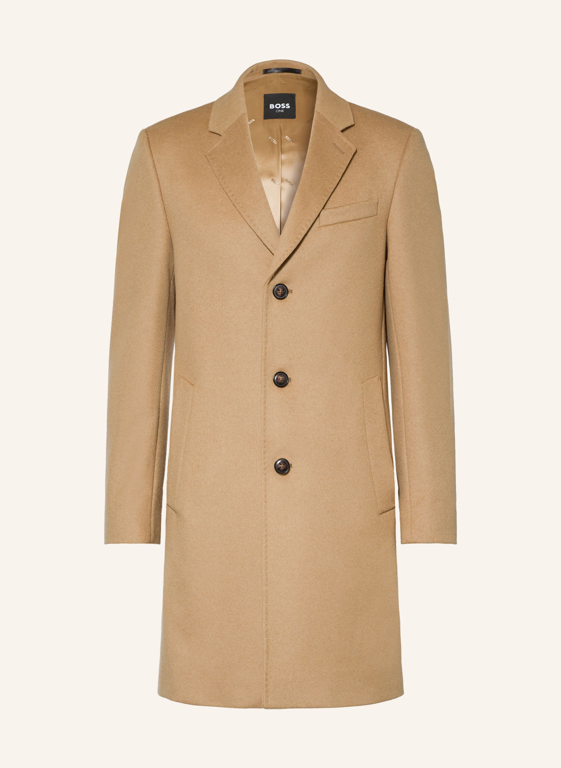 Boss Płaszcz Wełniany Hyde beige