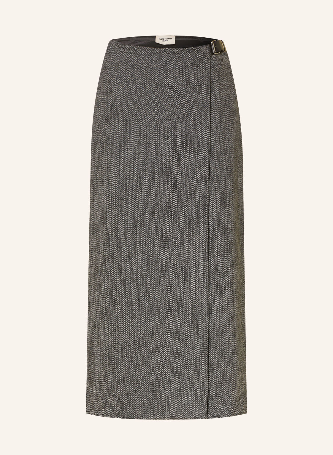 Weekend Max Mara Spódnica Petali W Stylu Kopertowym grau