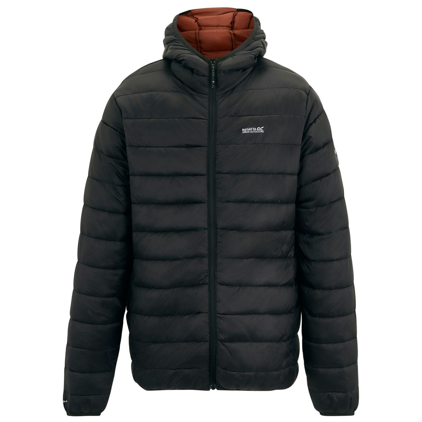 Męska kurtka pikowana Regatta Hooded Marizion Rozmiar: XL / Kolor: czarny/brązowy