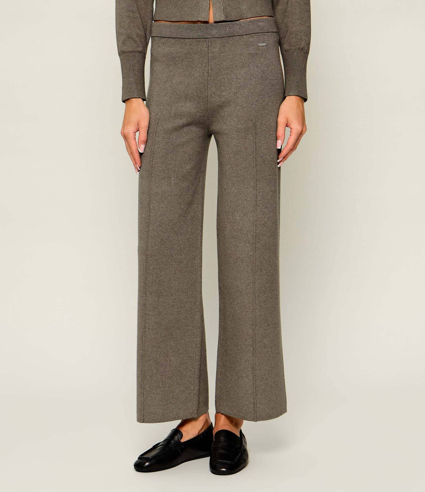 Calvin Klein Spodnie dzianinowe flare fit