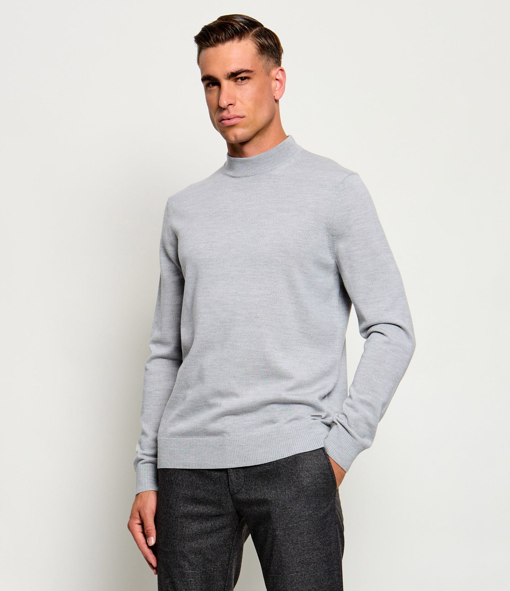 Joop! Wełniany półgolf Davide Modern fit