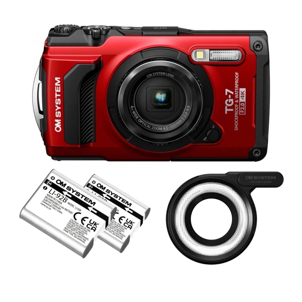 OM System TOUGH TG-7- zestaw macro czerwony