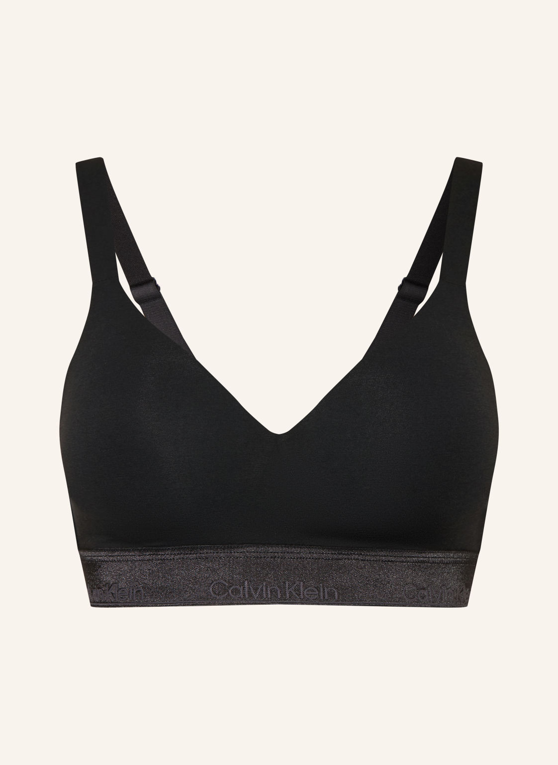 Calvin Klein Biustonosz Bustier Icon Cotton Modal Metallic schwarz