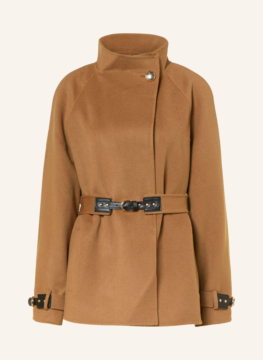 Maje Płaszcz Wełniany beige