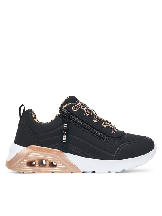 Skechers Sneakersy UNO Lite 2.0 - Leopard Stride 310708L/BLK Czarny