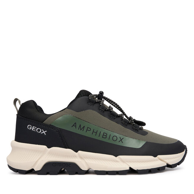 Sneakersy Geox J Flexyper Plus Boy B Abx J46LCC 0FU50 C0498 S Zielony ciemny