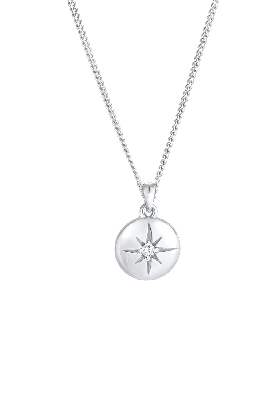 Elli Damski wisiorek gwiazda z kryształami cyrkonii w pozłacanym srebrze próby 925 Sterling Silver Naszyjniki 1 ct