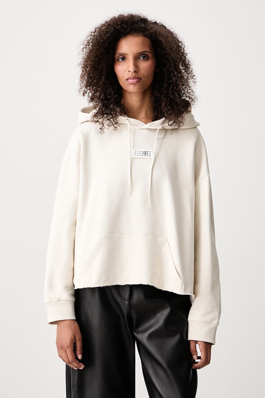 MM6 Maison Margiela bluza z kapturem bawełniana damska
