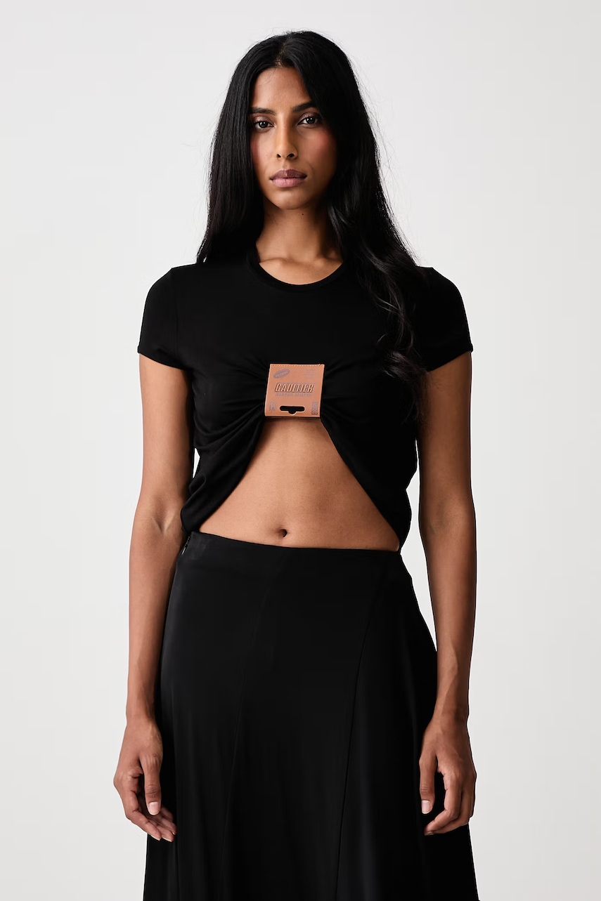 Jean Paul GAULTIER T-shirt z wiskozą damski