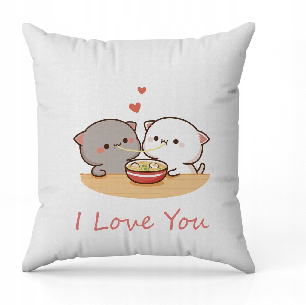PODUSZKA BUBU LOVES DUDU Misie Kotki Love + IMIĘ 3