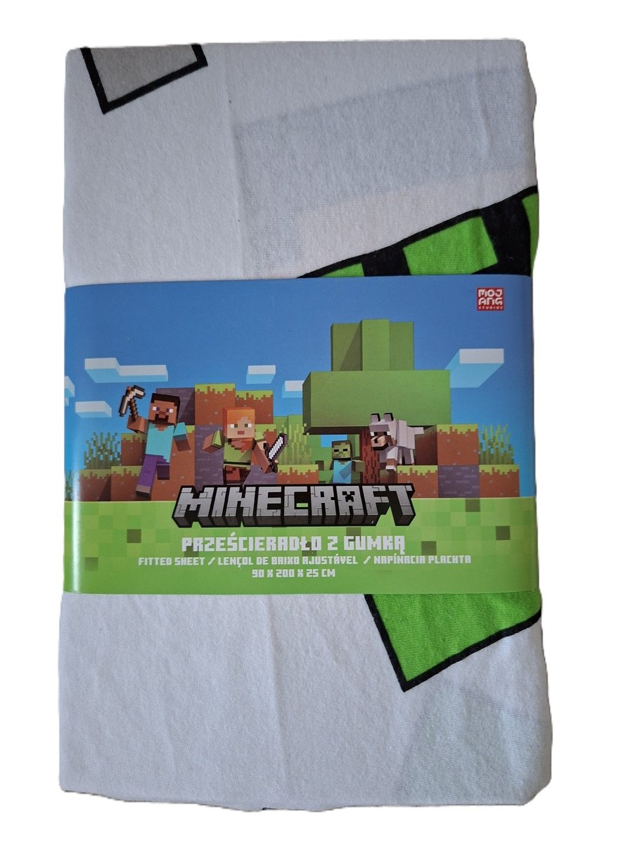 Prześcieradło bawełna MINECRAFT 90x200