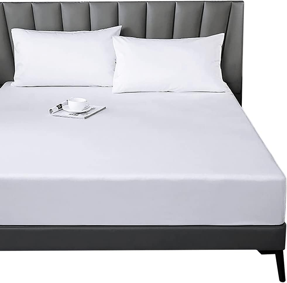 Prześcieradło z gumką 100x200 cm 100% bawełna 300 nitek białe