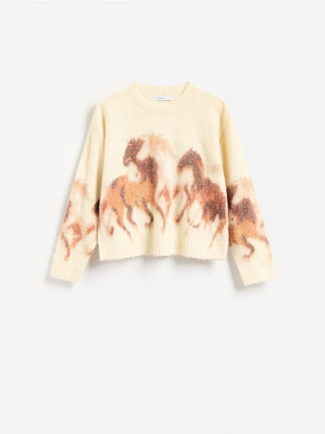 Reserved - Sweter ze zwierzęcym motywem - wielobarwny