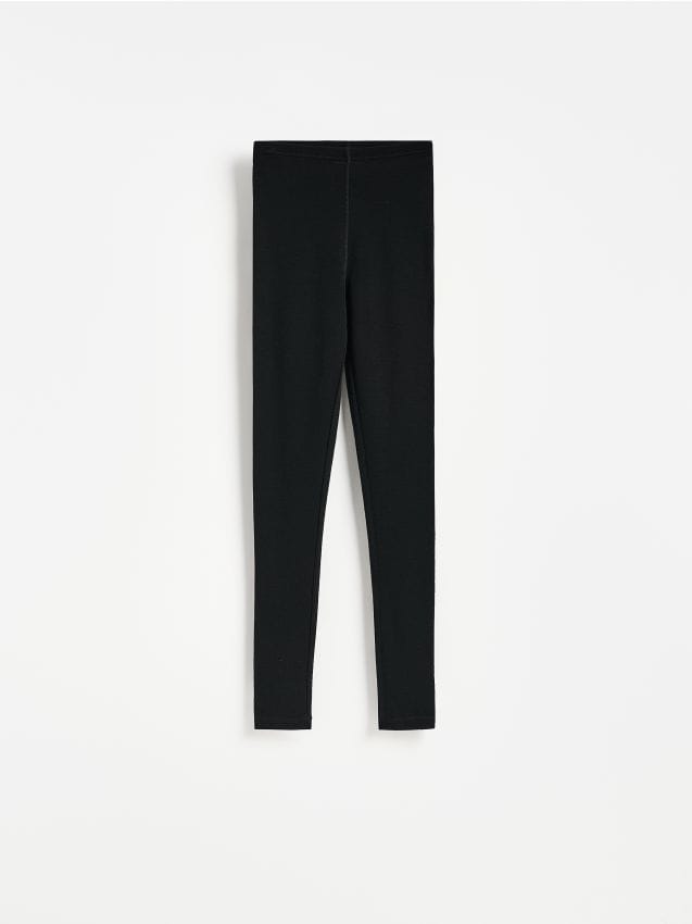 Reserved - Legginsy z wełny merino - czarny