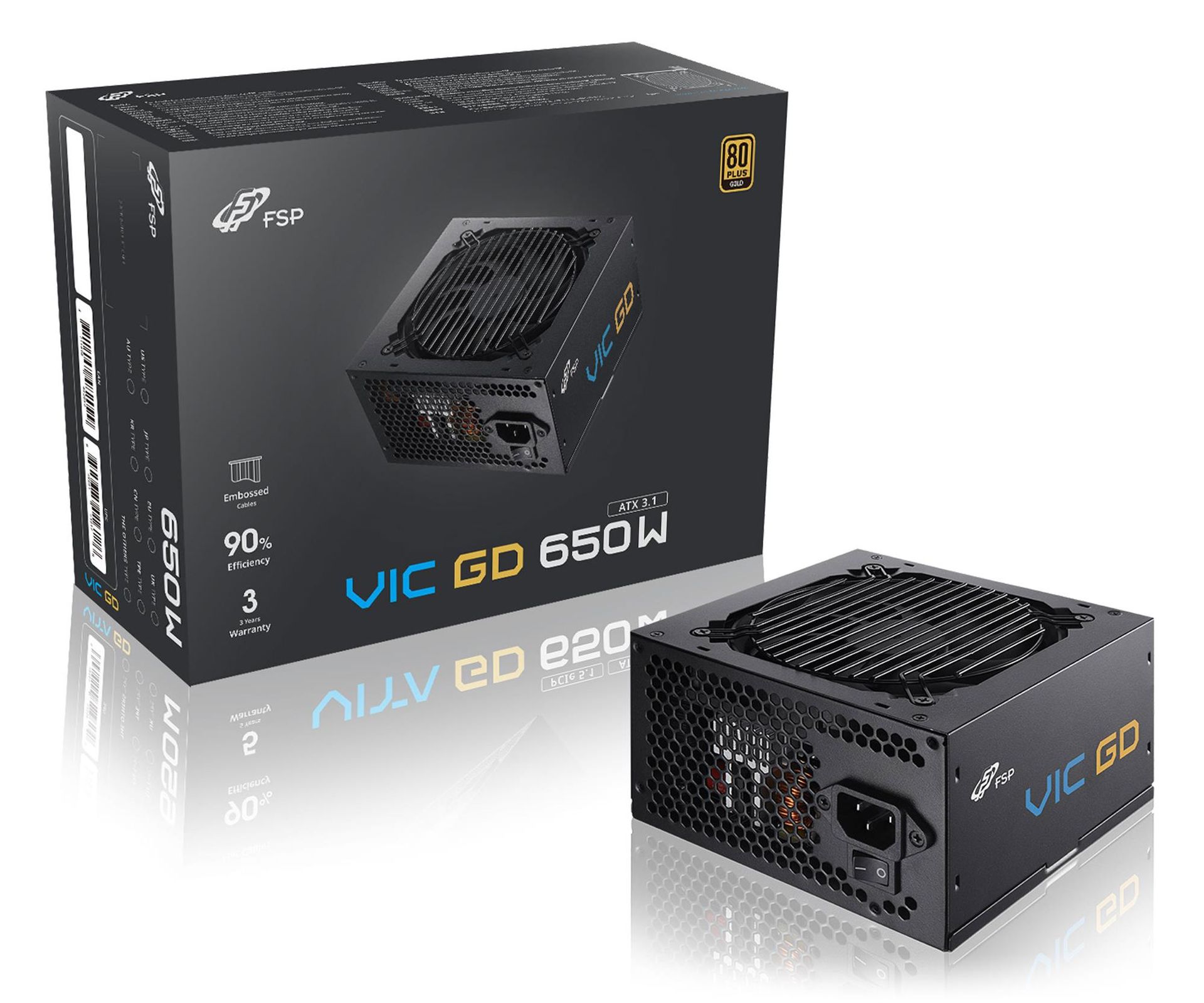 FSP/Fortron VIC 650W 80 Plus Gold ATX 3.1 PCIe Gen 5.1 POA6500101
