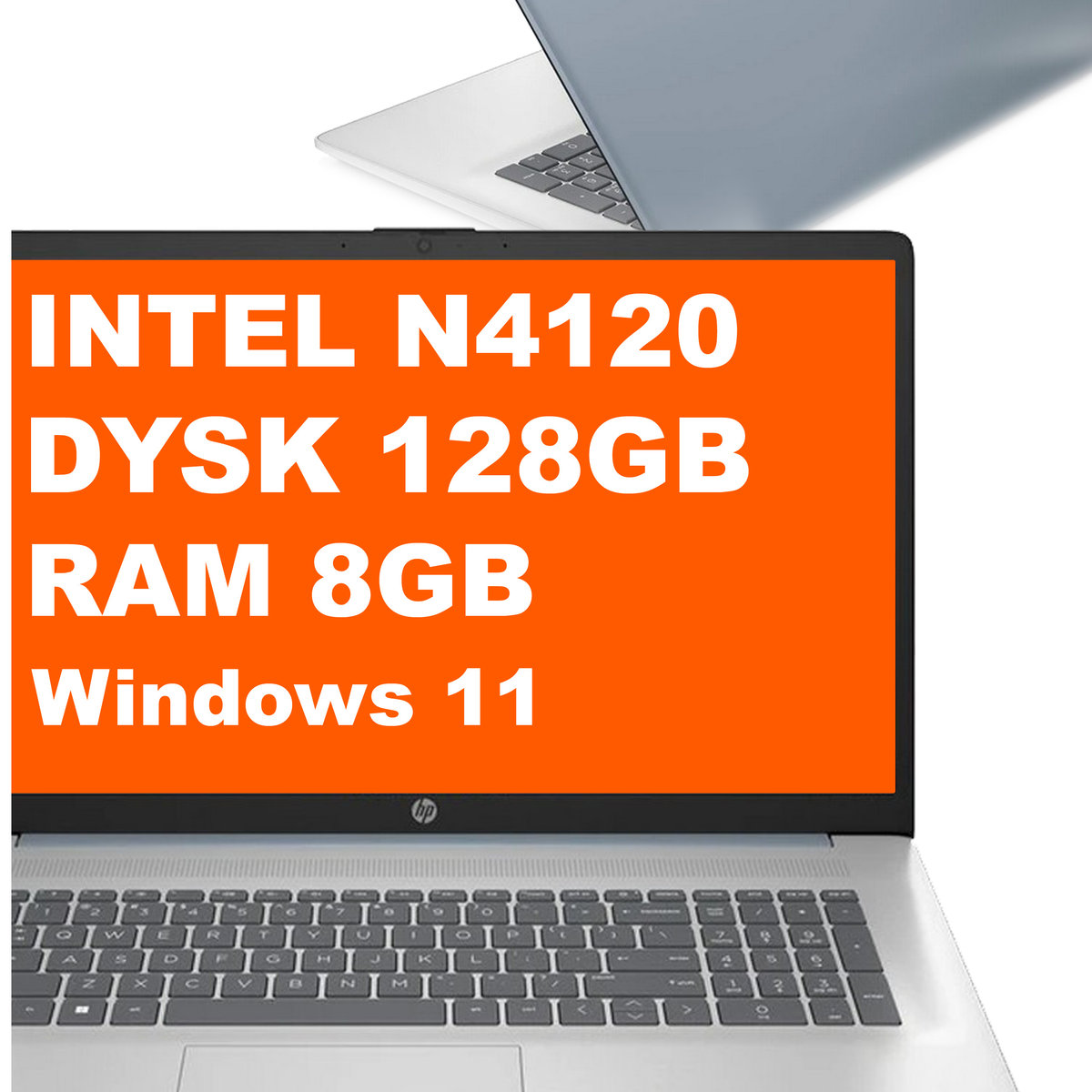 HP 17-cn0117ds / A9FA8UA / Intel N4120 / 8GB / 128GB / Intel UHD / HD+ / Dotyk / Win 11 / Niebieski