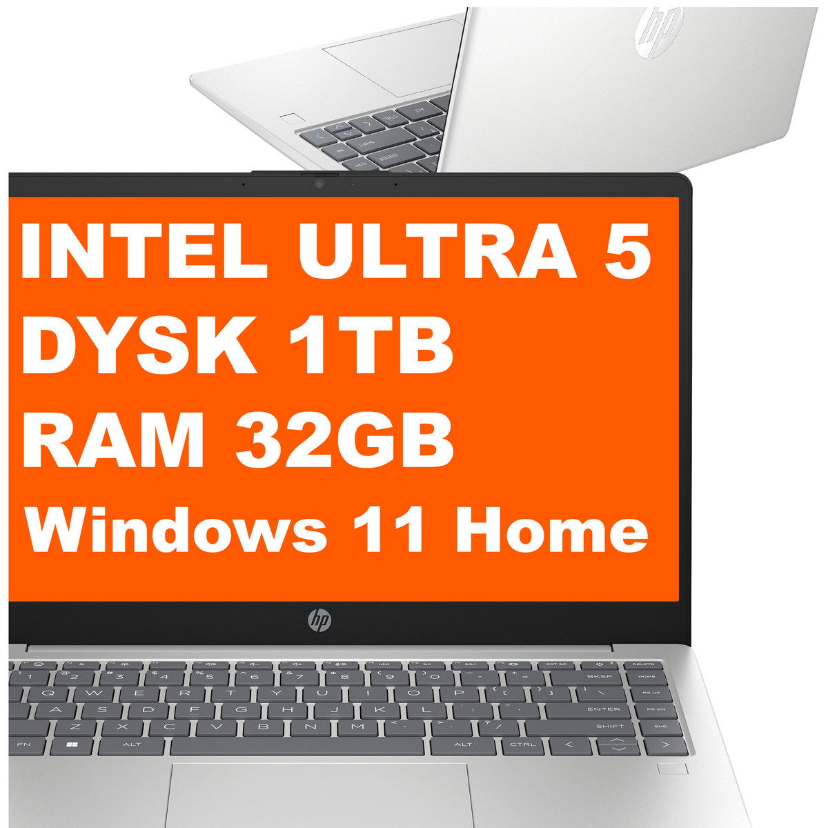 HP 14T-ep100 / B86VFU8 / Ultra 5 / 32GB / 1TB / Intel Arc / FullHD / Win 11 / Srebrny