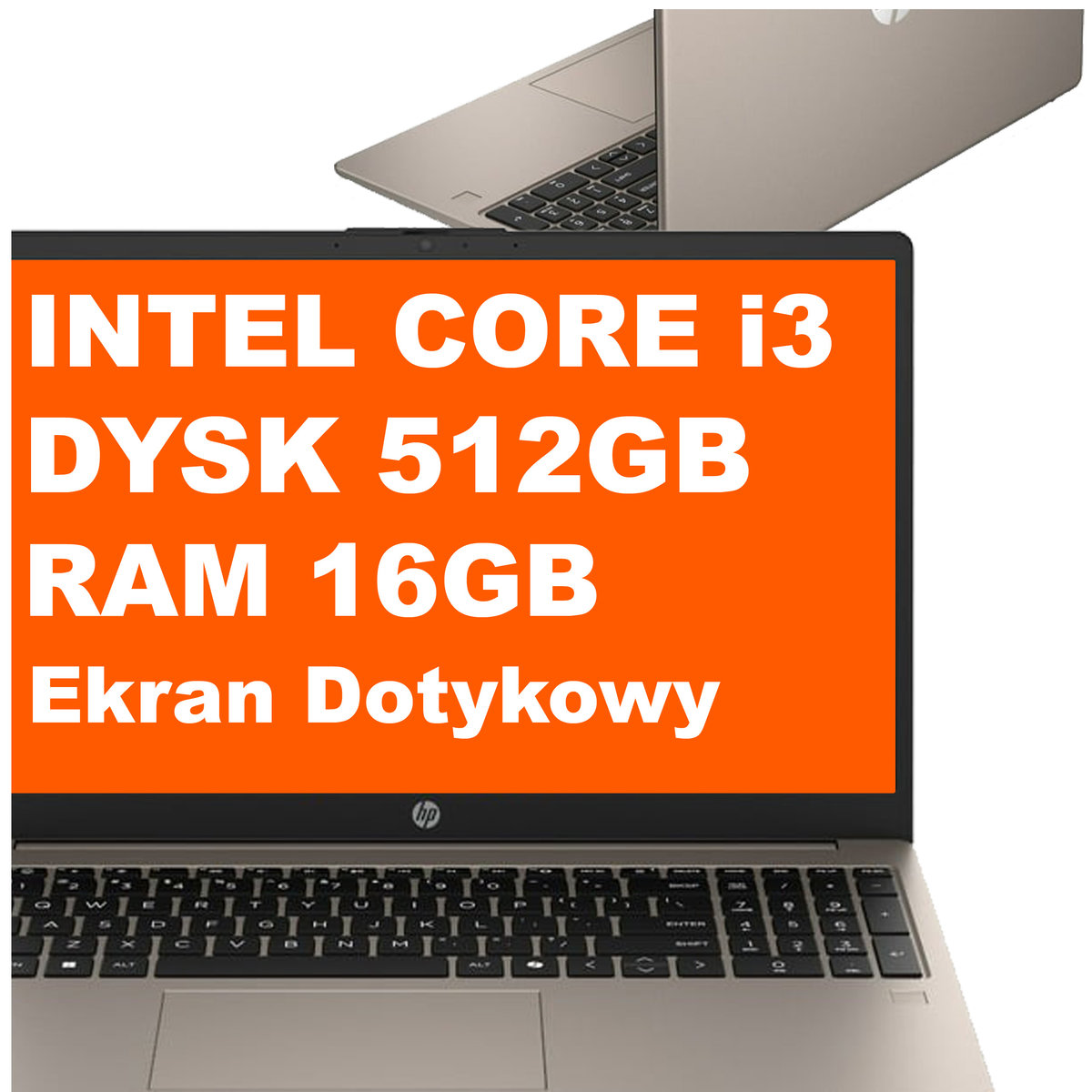 HP 15-fd0230wm / C68GJUA / Intel Core i3 / 16GB / 512GB / Intel UHD / FullHD / Dotyk / Win 11 / Kaszmirowy