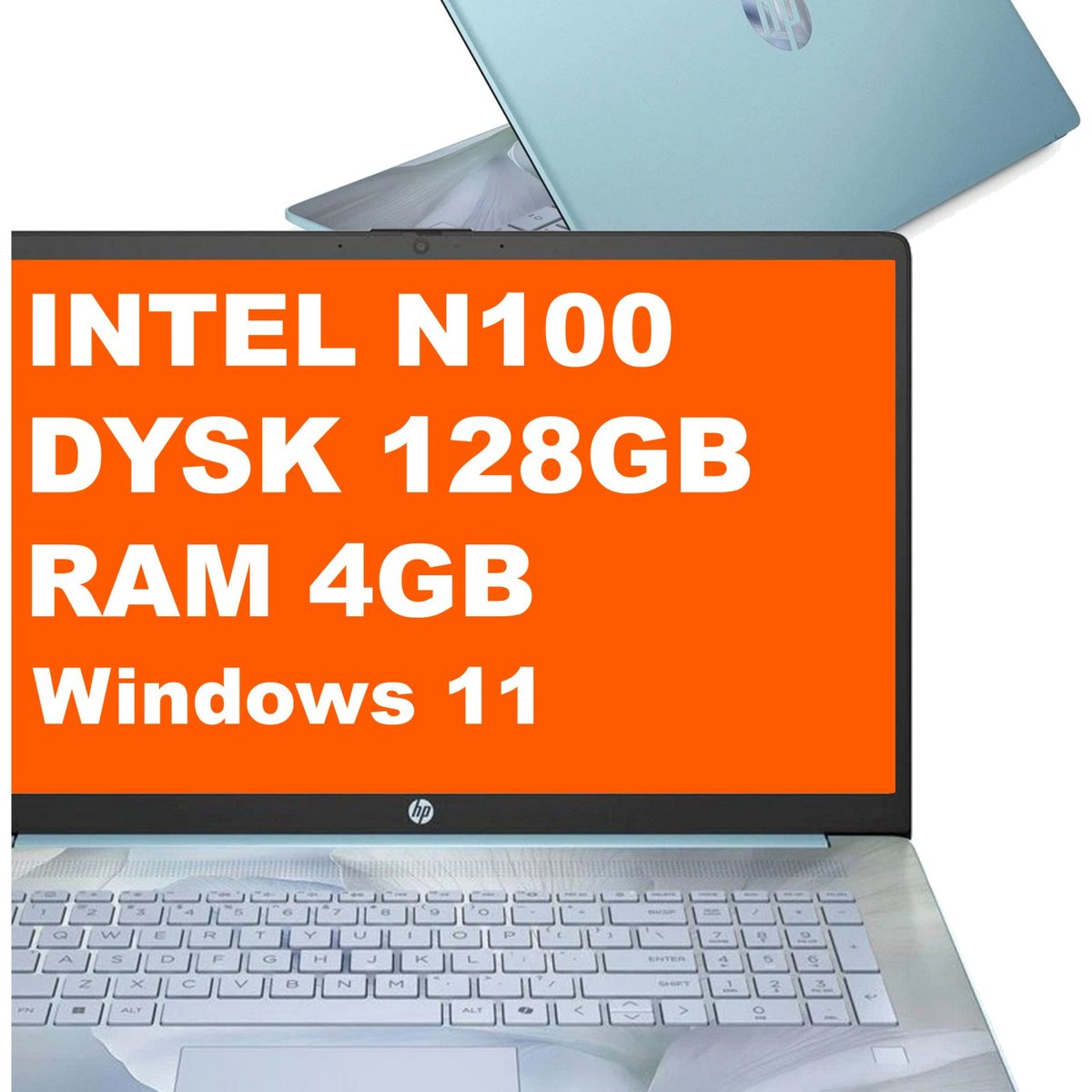 HP 17-cn3145ds / BK1C4UA / Intel N100 / 4GB / 128GB UFS / Intel UHD / HD+ / Dotyk / Win 11 / Niebieski