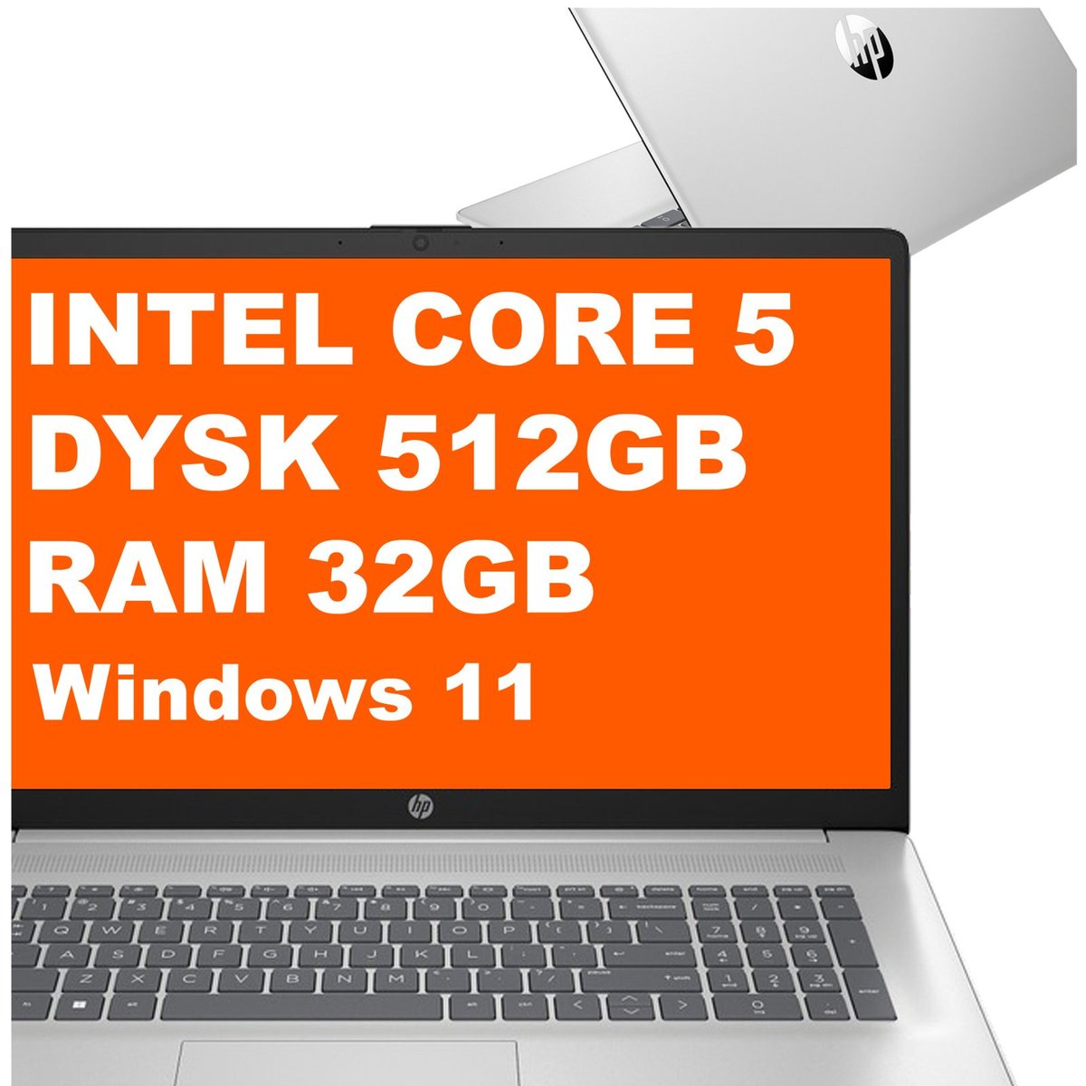 HP 17-cn4153cl / B87ZZUA / Core 5 120U / 32GB / 512GB / Intel Graphics / HD+ / Dotyk / Win 11 / Srebrny