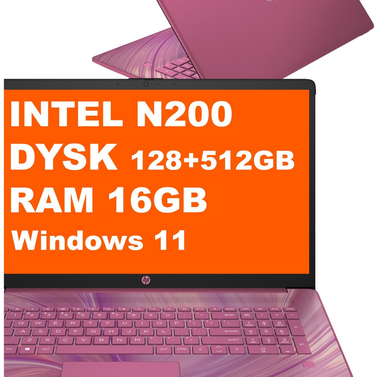 HP 17-cn3104ds / A59W2UA / Intel N200 / 16GB / 128GB UFS + 512GB M.2 / Intel UHD / HD+ / Win 11 / Fioletowy