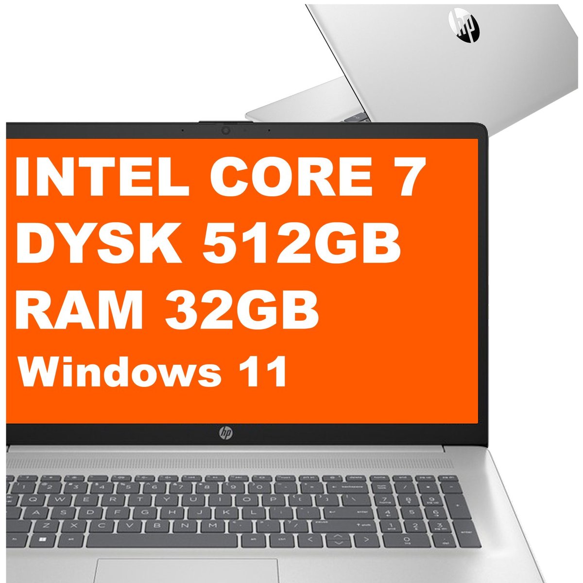HP Pavilion 17-cn4047nr / A05FXUA / Core 7 / 32GB / 512GB / Intel Graphics / FullHD / Win 11 / Srebrny