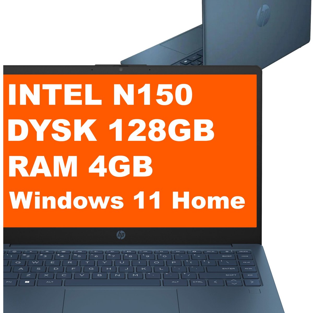 HP Laptop 14-ep2012wm / B5WX5UA / Intel N150 / 4GB / 128GB UFS / Intel UHD / HD / Win 11 / Niebieski
