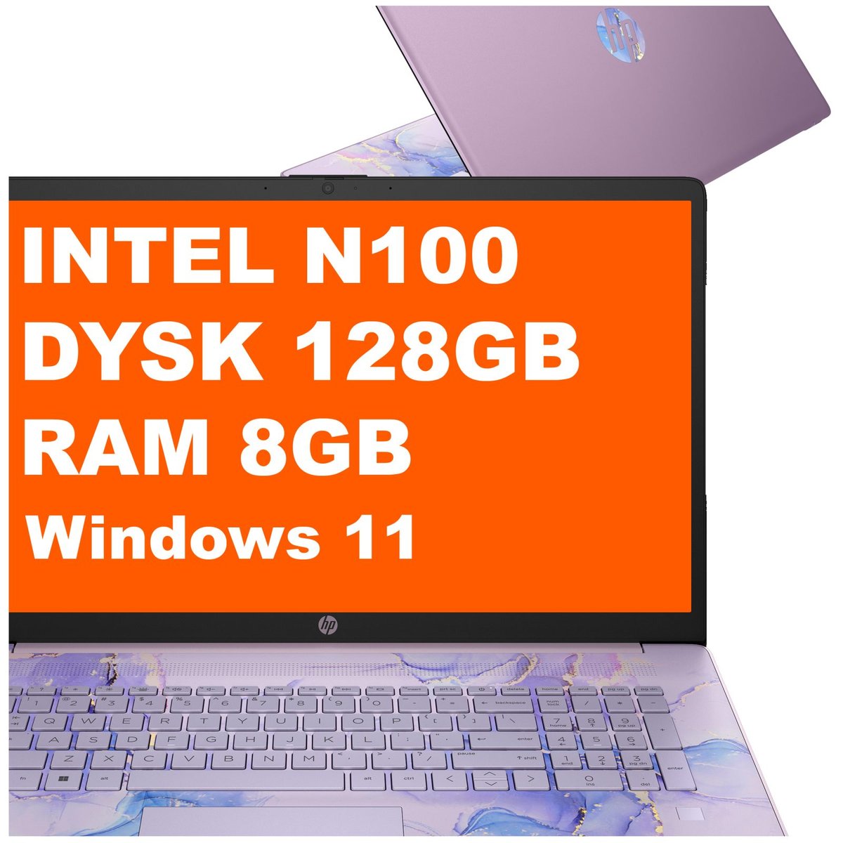 HP 17-cn3143ds / BK1C2UA / Intel N100 / 8GB / UFS 128GB / Intel UHD / HD+ / Dotyk / Win 11 / Fiolet