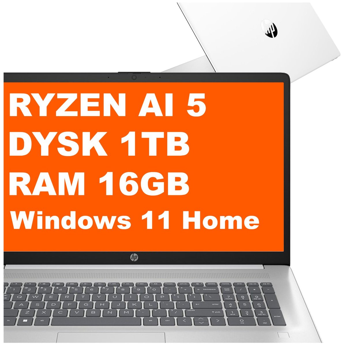 HP OmniBook 5 NGAI 16-ag1065st / B6NF3UA / Ryzen AI 5 / 16GB / 1TB / Radeon 840M / 2k / Win 11 / Srebrny