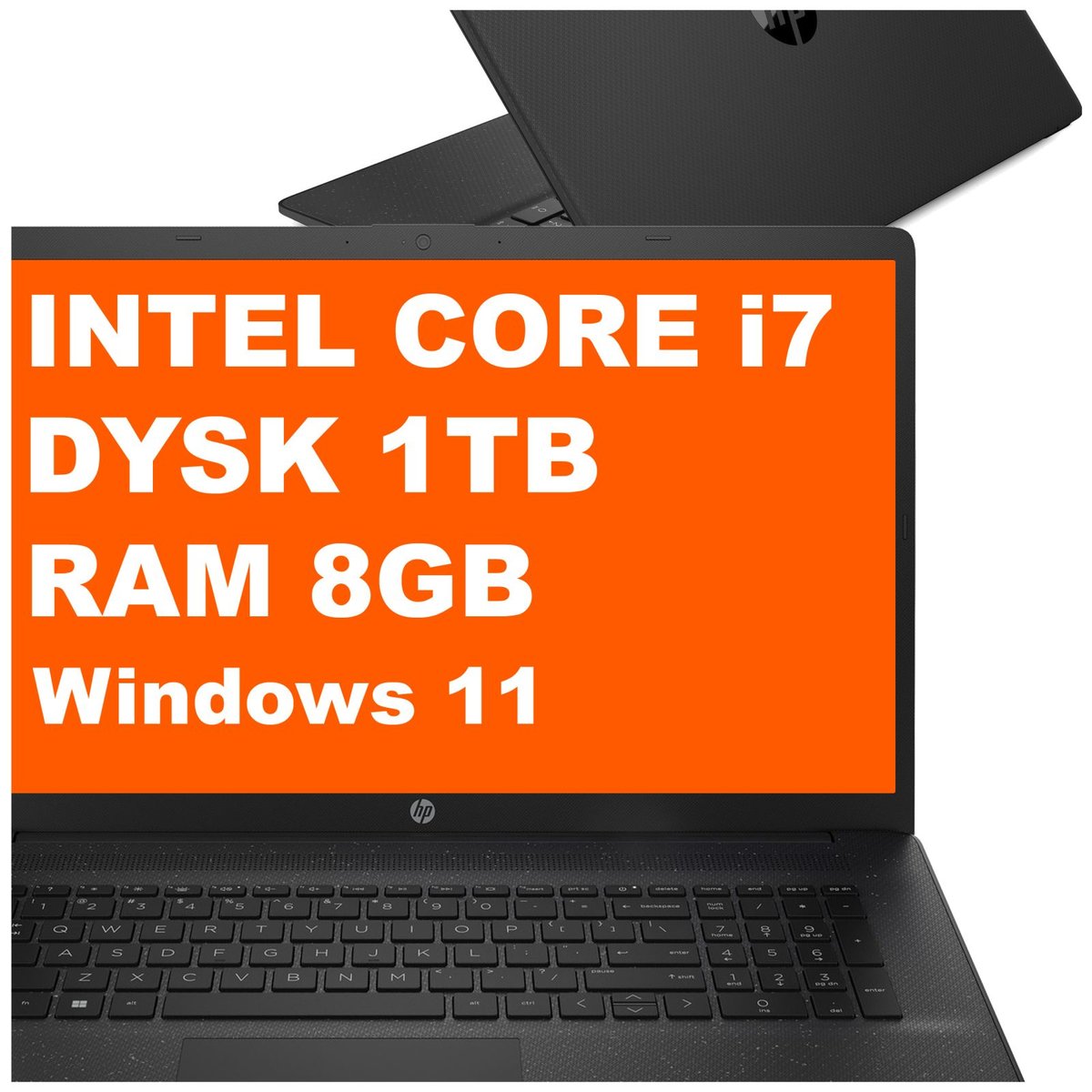HP 17-cn2077nr / B6RX1UA / Core i7 / 8GB / 1TB / Iris Xe / HD+ / Win 11 / Czarny
