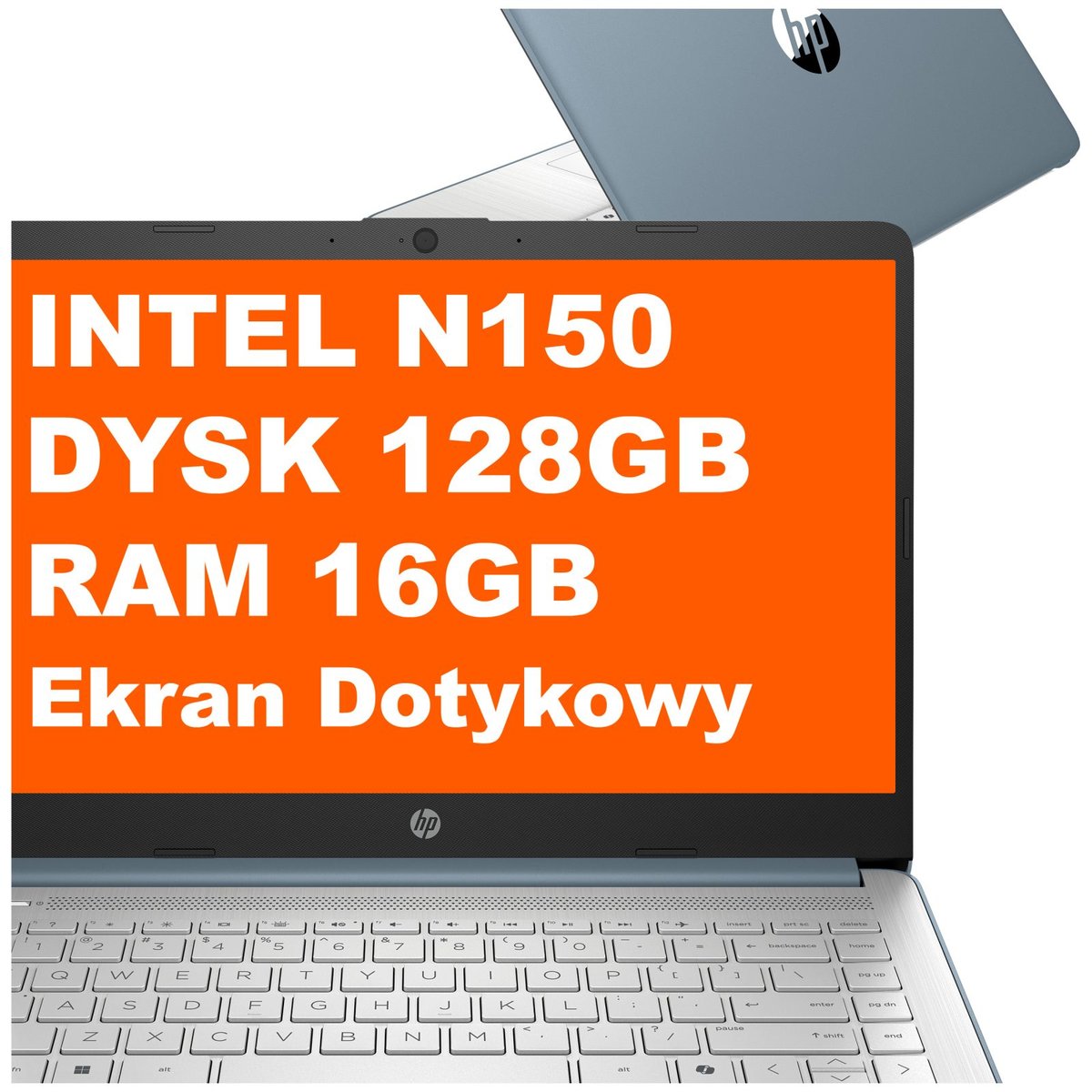 HP 14-dq6103ds / BK1P0UA / Intel N150 / 16GB / 128GB UFS / Intel UHD / HD / Dotyk / Win 11 / Niebieski