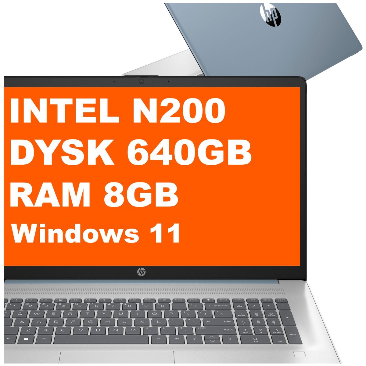 HP 17-cn3102ds / A59W0UA / Intel N200 / 8GB / 640GB / Intel UHD / HD+ / Win 11 / Niebieski