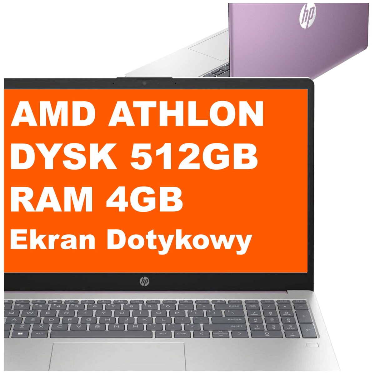 HP 15-fc0133ds / BK1Y9UA / Athlon Silver / 4GB / 512GB / Radeon 610M / HD / Dotyk / Win 11 / Fioletowy