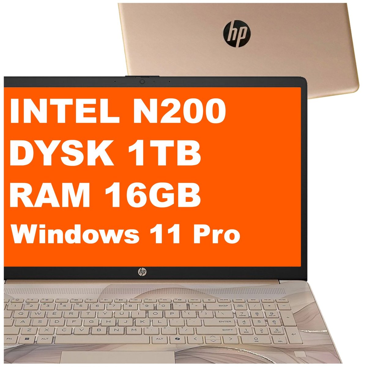 HP 17-cn3204ds / BK1H0UA / Intel N200 / 16GB / 1TB / Intel UHD / HD+ / Dotyk / Win 11 Pro / Chai latte