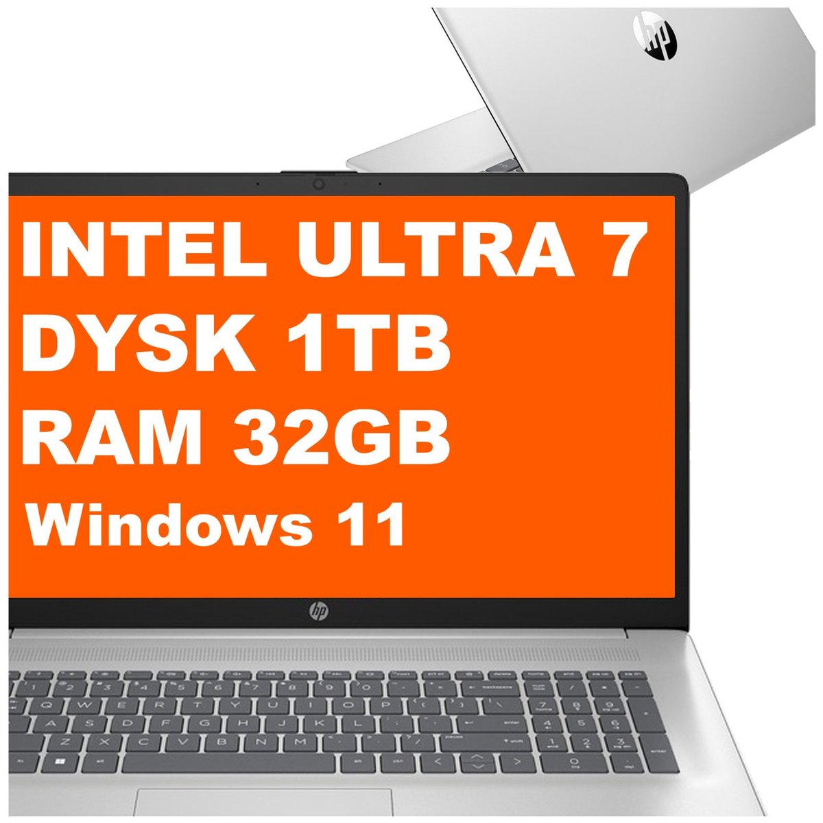 HP AI 17-cn5037nr / BE6J9UA / Ultra 7 / 32GB / 1TB / Intel Graphics / FullHD / Win 11 / Srebrny